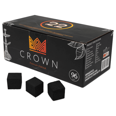 Купить Crown 22мм, 96шт/уп - уголь для кальяна Crown 22мм, 96шт/уп - уголь для кальяна